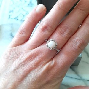 Opal and Diamond Ring